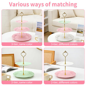 Nexboraque food-grade plastic 3-tier stand is easy to clean and reuse