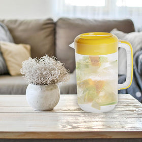 Nexboraque pitcher with measurement marks for accurate beverage mixing.