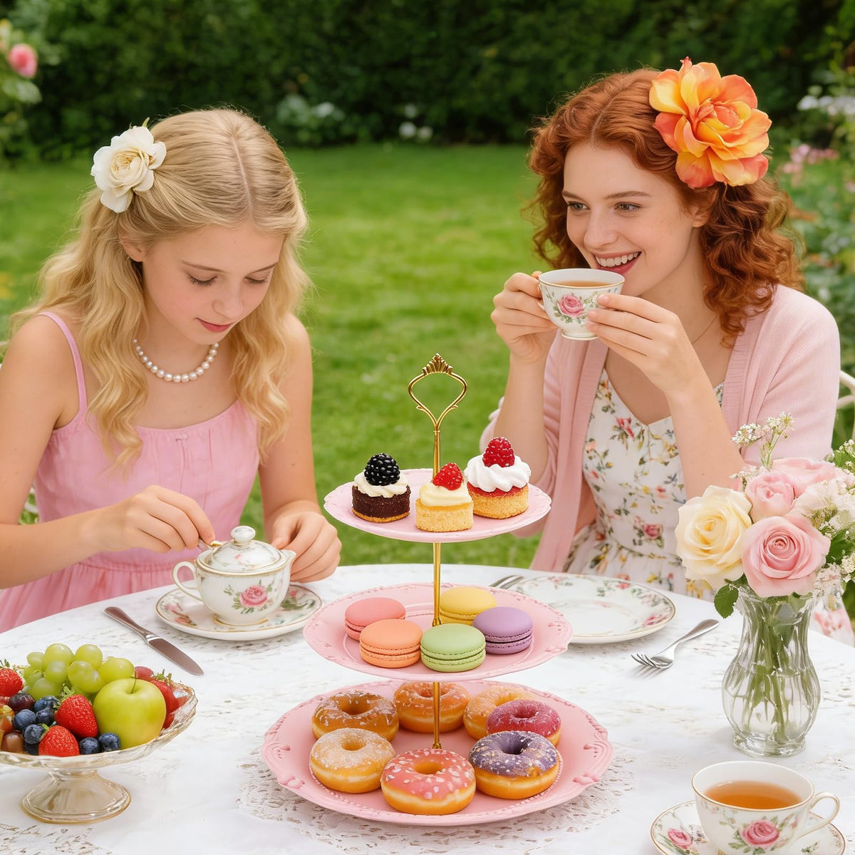Nexboraque wedding-tea-party 3-tier stand versatile for desserts and cookies