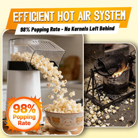 Neximvanuxn popcorn popper chamber view with transparent lid monitoring
