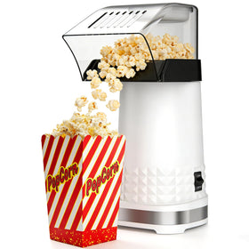 Neximvanuxn 1200W popcorn popper front view for quick, oil-free snacking