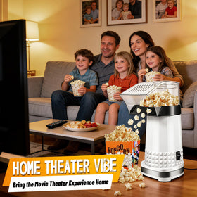 Neximvanuxn popcorn popper on kitchen counter ready for movie nights
