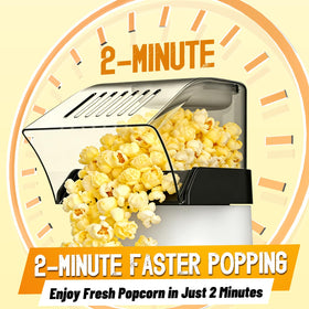 Neximvanuxn popcorn popper top view showing large 4.5-quart capacity