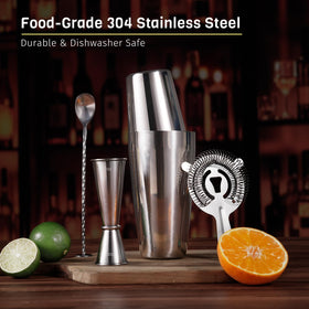 Nexsujo Hawthorne strainer securely fits a shaker for clean pours