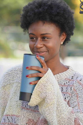 Nextmug Go 16oz capacity label indicating ample beverage space.