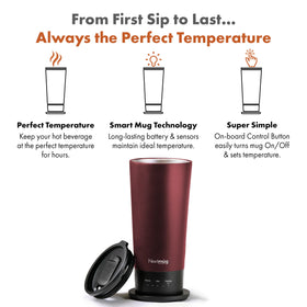 Nextmug Go lid close-up highlighting the spill-resistant design for travel.