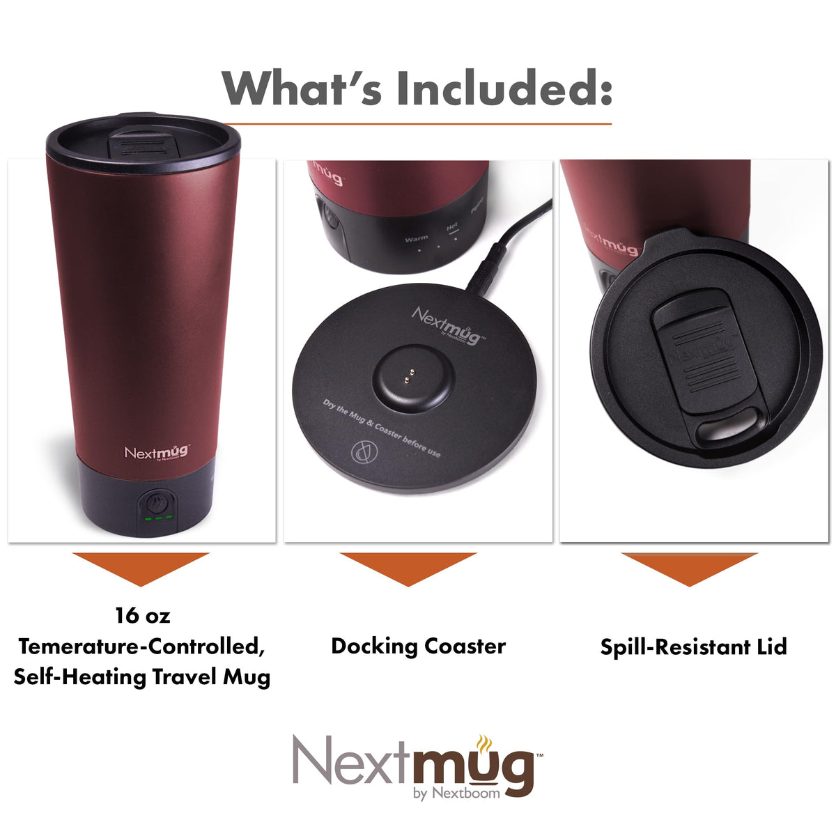 Nextmug Go temperature display emphasizing easy customization for beverages.