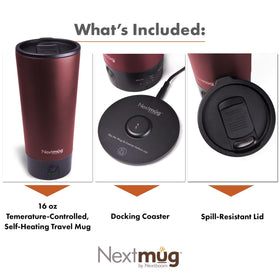 Nextmug Go temperature display emphasizing easy customization for beverages.