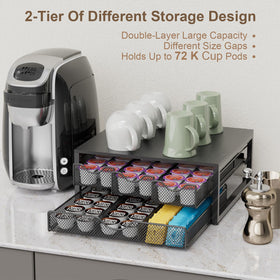 NEYCIL coffee pod holder in kitchen keeps supplies handy