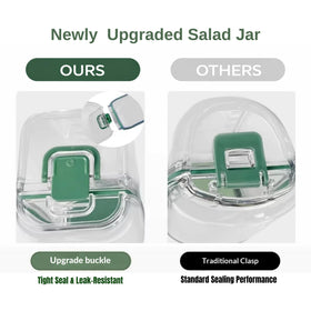 Nezillo salad pod with upgraded locking buckle prevents leaks