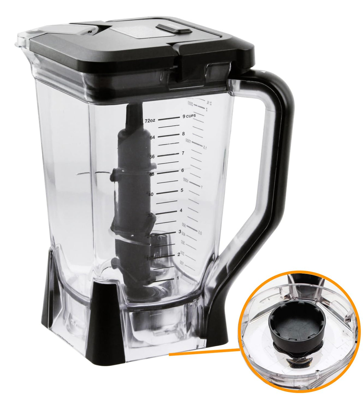 Nezpare 72oz XL pitcher with lid, ideal for large-batch blending