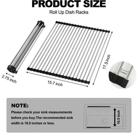 NEZUIBAN dish drying rack features silicone grips to protect counters from scratches.