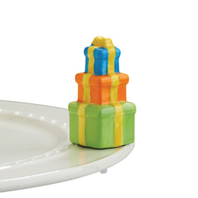 Nora Fleming They're All For You A21 hand-painted ceramic birthday decor mini for tabletop charm.