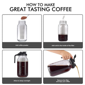 NFFTYUUT durable glass pitcher designed for daily cold brew use.