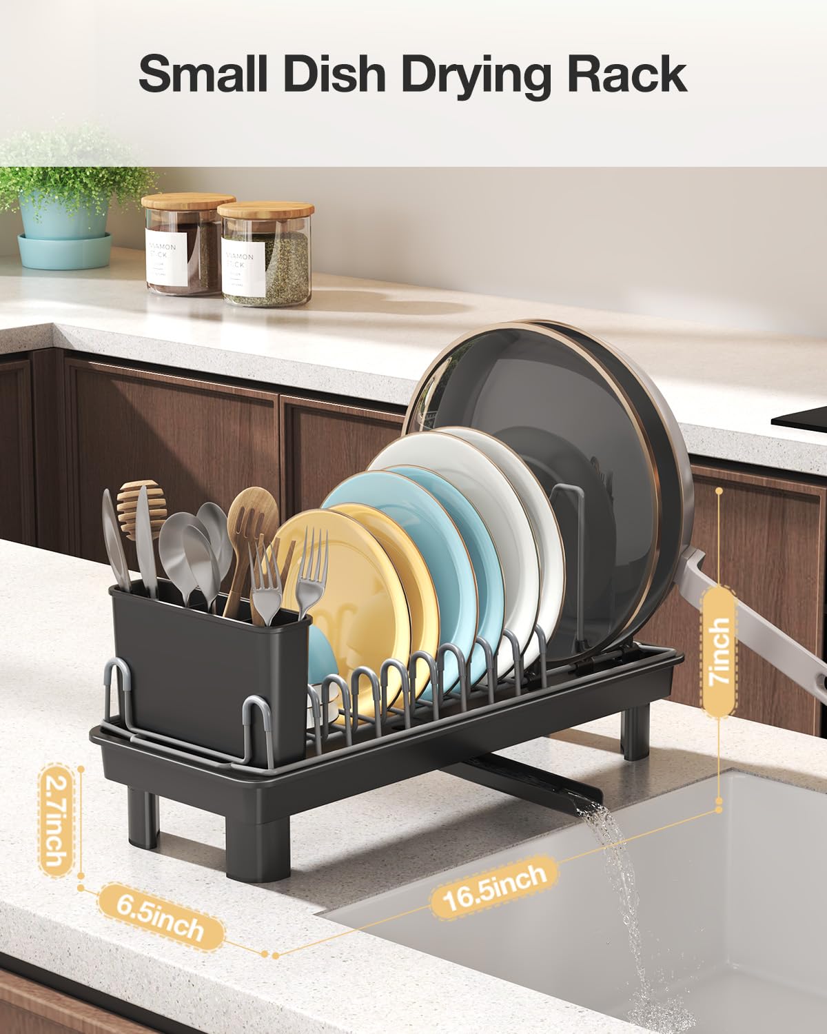 Nfnoyp tilted-base water tray drains into sink