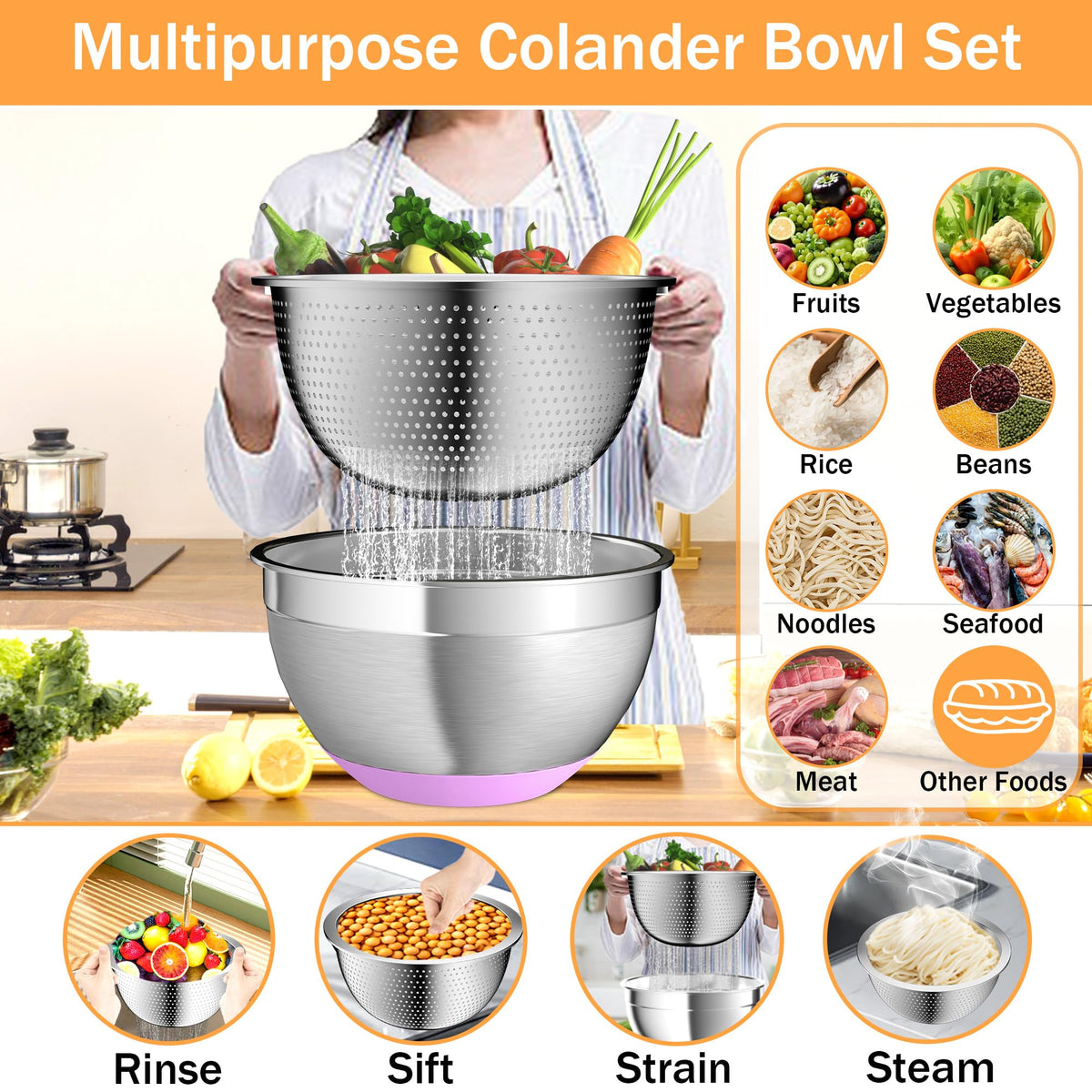 Nicdiet 4-in-1 grater attachment makes slicing and grating easy.