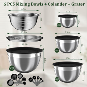 Nicdiet all-in-one kitchen tool set with bowls and measuring tools