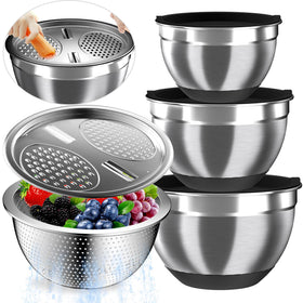 Nicdiet mixing bowls with airtight lids for organized prep and freshness.