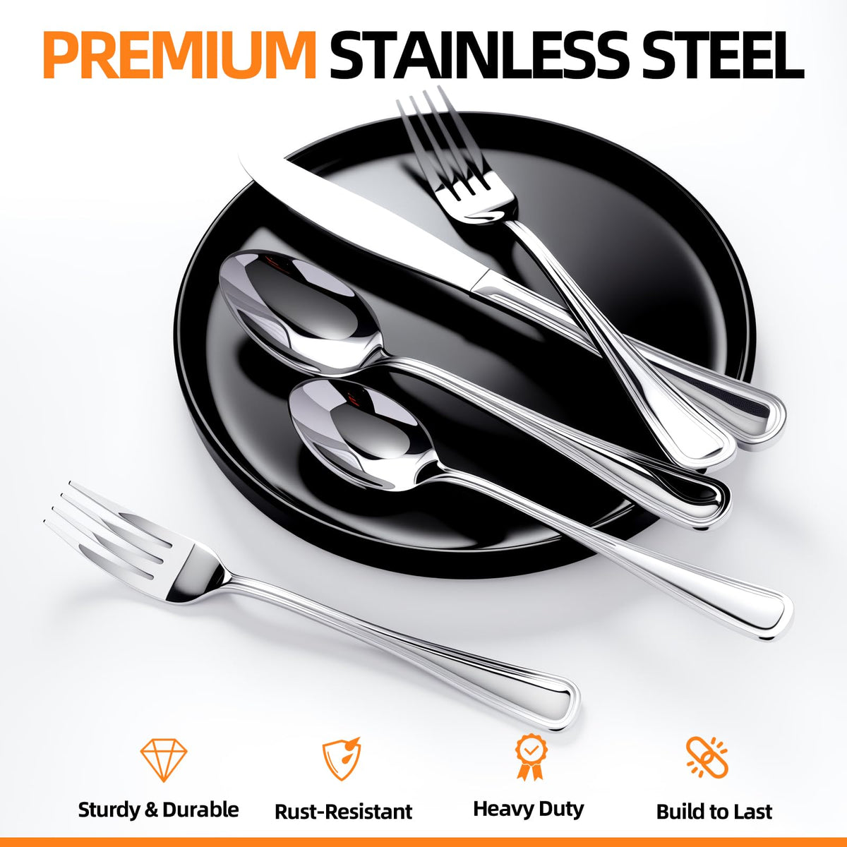 Nice Kitchen ergonomic dinner knives designed for comfortable grip and balanced handling