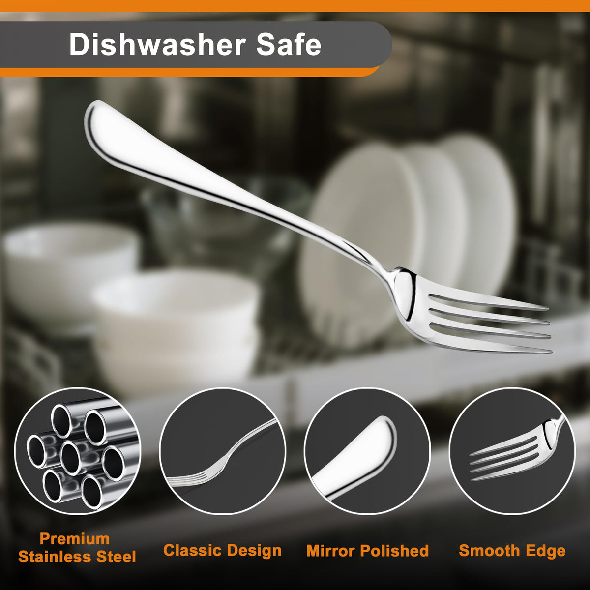 Nice Kitchen kid-friendly flatware with smooth edges for safe family dining.