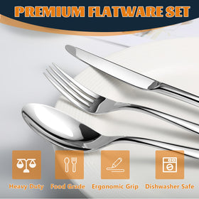Nice Kitchen mirror-polished finish on silverware for modern tabletop