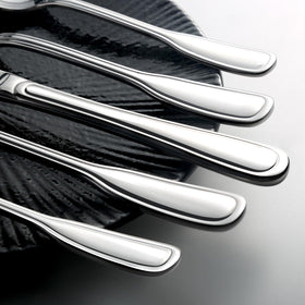 Nice Kitchen 8-dinner-forks feature wide handles for a comfortable grip.