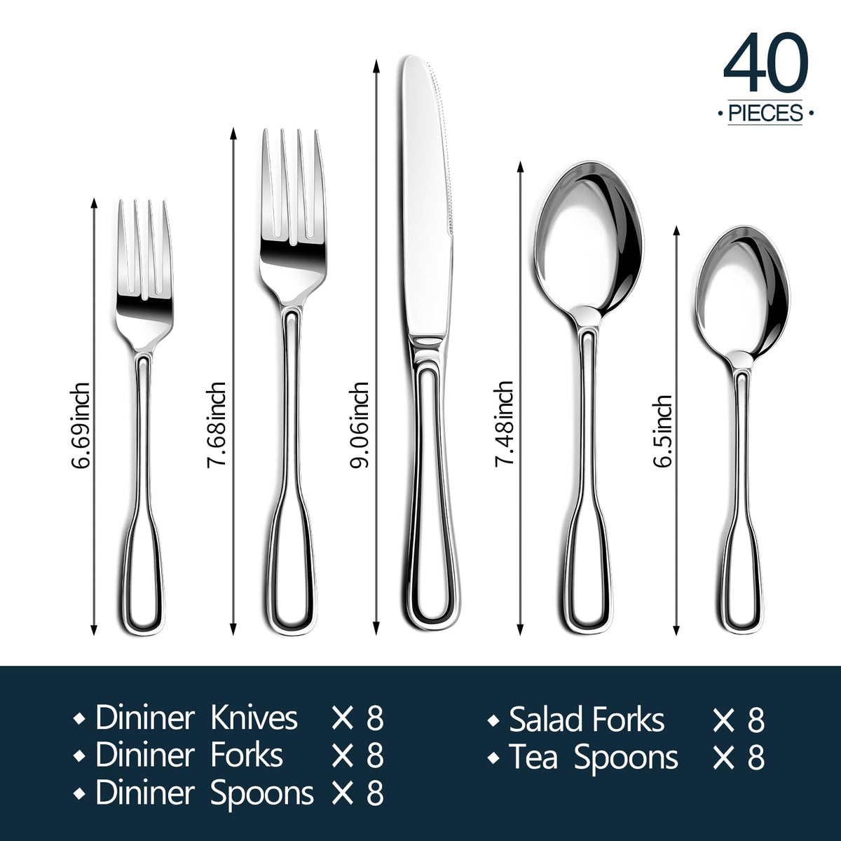 Nice Kitchen dishwasher-safe silverware set ensures easy cleanup after meals.