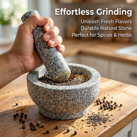 Nice2MiTu granite pestle easy cleanup and durable material
