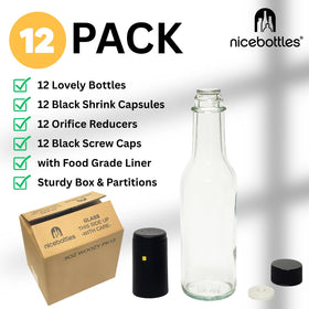 Nicebottles case-packed bottles organized for storage and quick kitchen prep.