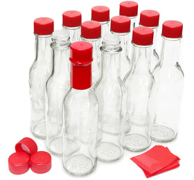 Nicebottles hot sauce bottle with dasher top for precise dispensing.