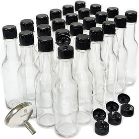 Nicebottles hot sauce bottles with clear glass for showcasing homemade sauces.