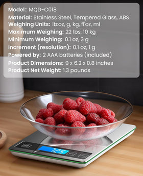 Nicewell included AAA batteries let you start weighing right away.