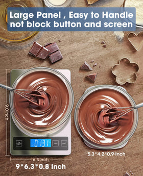 Nicewell digital kitchen scale showing a large LCD display for easy reading.