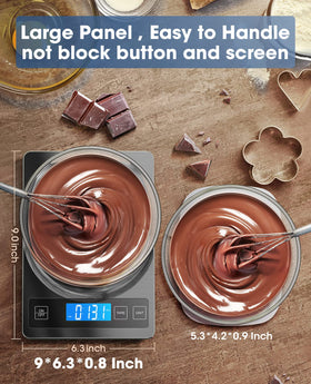 Nicewell Food Scale display readout shows grams and ounces for easy measurement