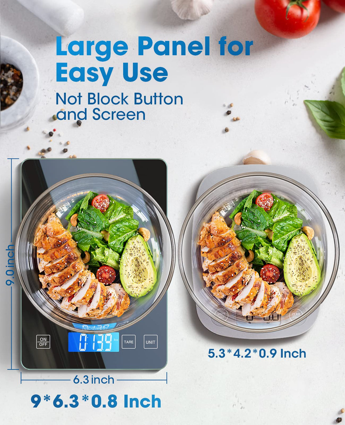 Nicewell precise 1g/0.1oz graduations help accurate seasoning and recipe testing.
