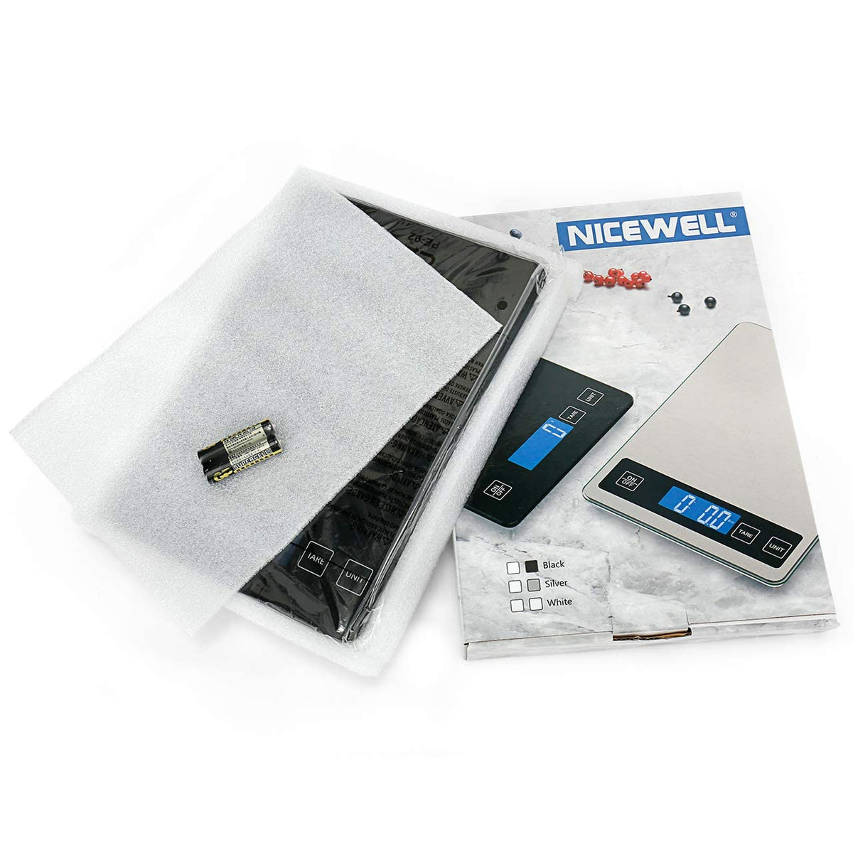 Nicewell stainless steel edge offers durability and easy cleanup after cooking.