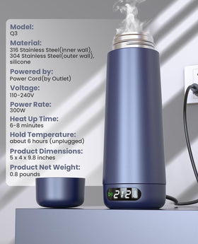 Nicewell 370ml capacity provides a single serving of hot water.