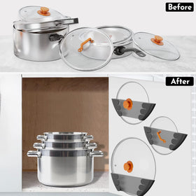 Niceyos lid organizer packaging highlighting three-pack set and brand.