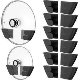 Niceyos pot lid organizer mounted on cabinet door for easy lid access