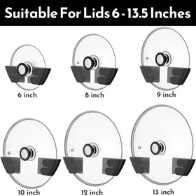 Niceyos pot lid organizer mounted on wall to save cabinet space