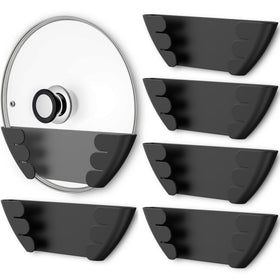Niceyos universal pot lid organizer mounted on wall for easy lid access