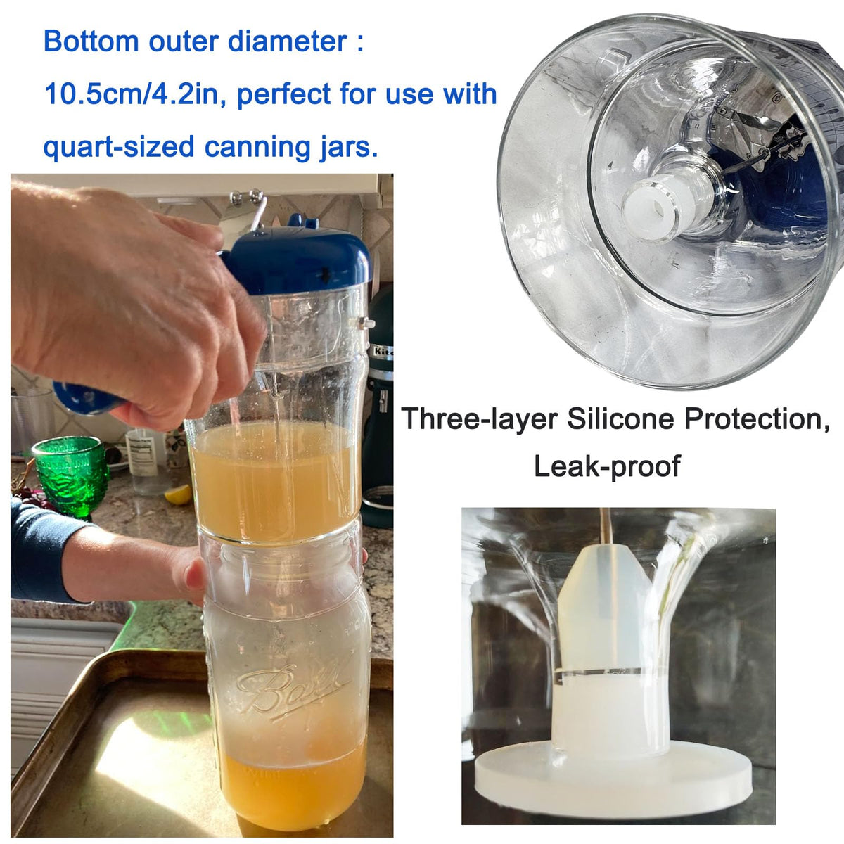 NICO SEE WONDER bottom-release design enables quick, mess-free pouring.