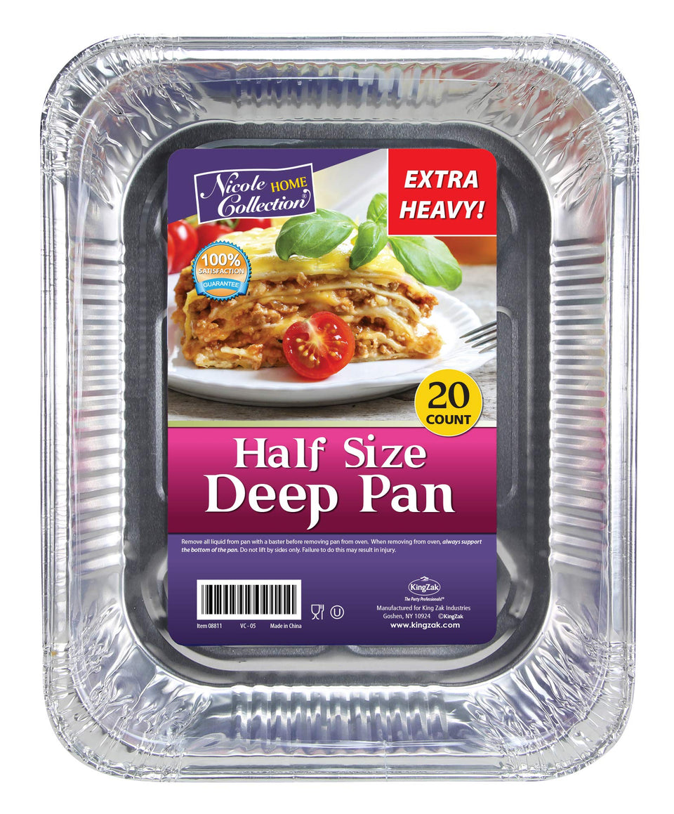 Nicole Home Collection aluminum pans half-size 9x13 for even baking and easy serving