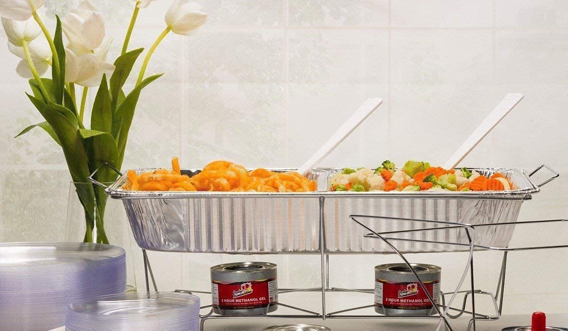 Nicole Home Collection disposable foil pan 50-pack for quick setup and cooling.