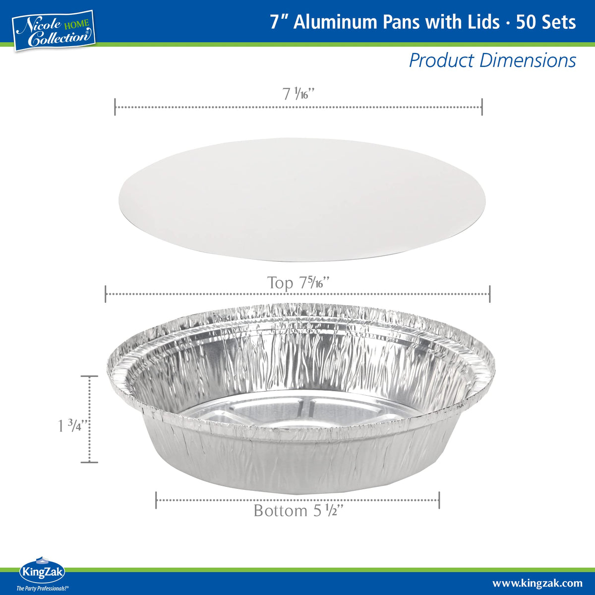 Nicole Home Collection foil pans with lids for easy to-go meals and quick clean-up.