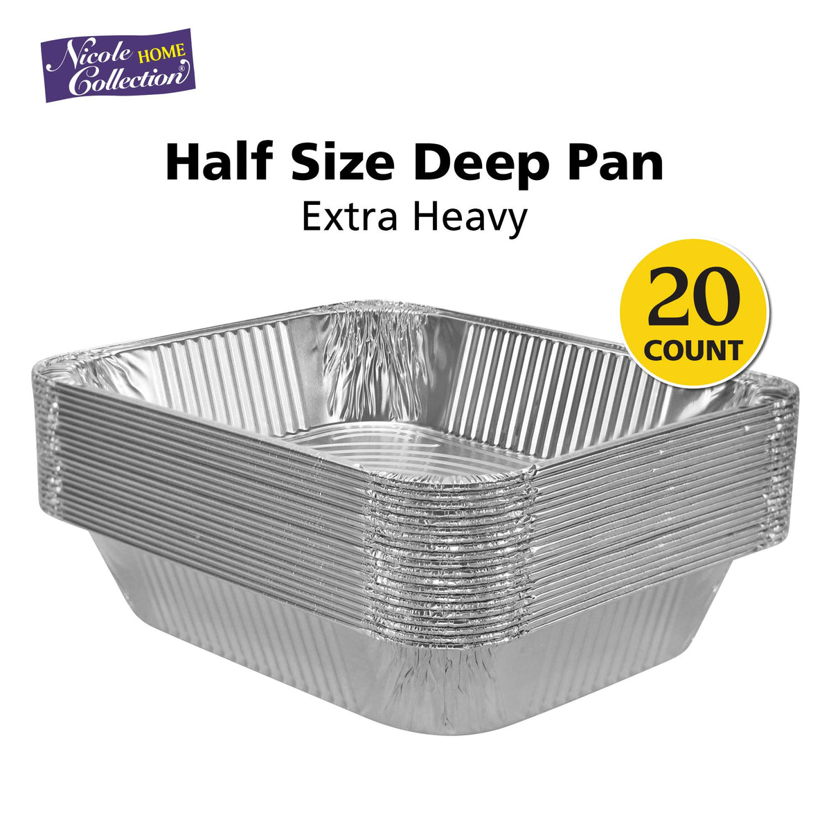 Nicole Home Collection steam-table tray pans for buffet setups and hot display