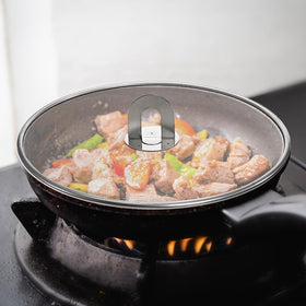 Nicunom 13-inch splatter screen fits larger pots for mess-free frying and easy cleanup.