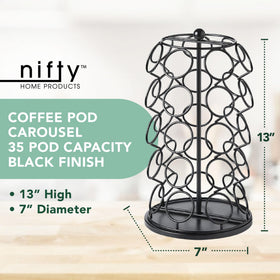 Nifty K Cup Holder spins 360 degrees for easy flavor browsing.