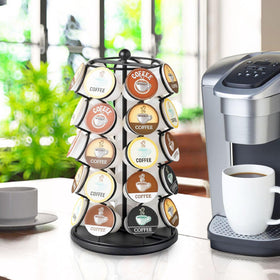 Nifty K Cup Holder base is 7 inches in diameter, saving room.