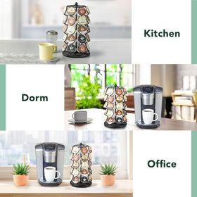 Nifty K Cup Holder showcases single-serve pods in a sleek display.